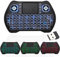 Mini teclado inalámbrico, 2,4 GHz, USB, retroiluminación, mini teclado con panel táctil, combinación de ratón con batería recargable de iones de litio para Android TV Box PC HTPC PS3 Mac Linux Windows