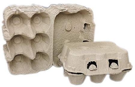 Ingbertson Lot de 10 boîtes à œufs pour œufs ou œufs de poulet sans impression - Gris