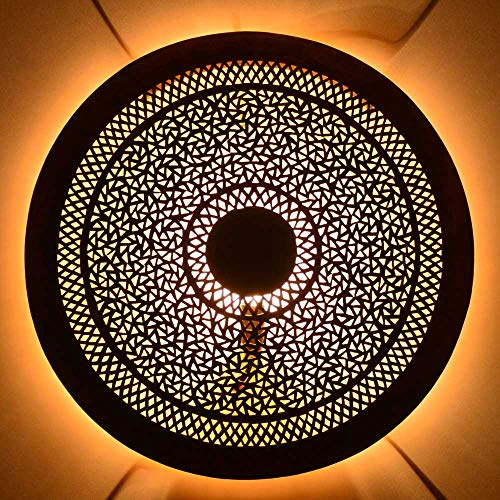 Applique murale en laiton D 57 cm Applique murale orientale Lampe marocaine 100 % artisanale traditionnelle vintage Marrakech