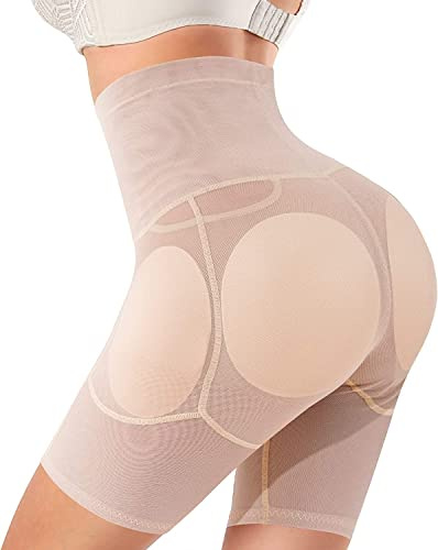 Gotoly Mujer Braguitas Moldeadoras Bragas Levanta Glúteos con Relleno Faja Pantalón Reductora sin Costuras Cintura Alta Control de Barriga Shapewear Lenceria Moldeadora