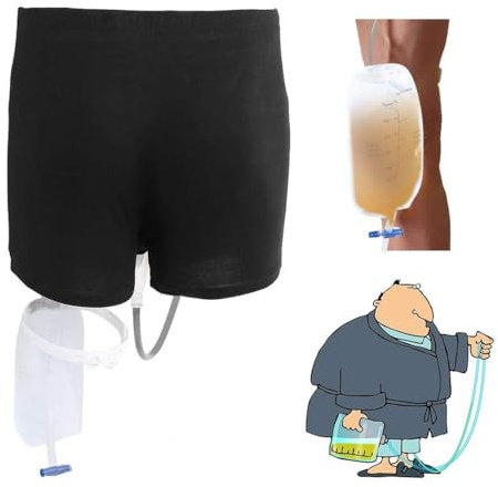 Pantalon D'incontinence Avec Poche D'urine, Sac De Support Pour Système D'urine Système D'urinoir Réutilisable Dispositif De Stabilisation De Drainage Urinaire Pour Personnes Âgées ( Size : Large (86-