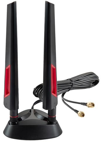 WiFi 6 6E Tri-Band 2.4GHz/5GHz/6E Magnetic Base Antenna for PC Desktop Computer Motherboard WiFi Router, Eifagur