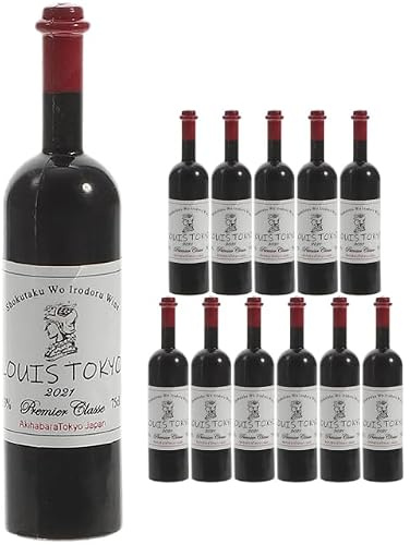 ERINGOGO 12pezzi Bottiglie Di Vino Miniature Per Casa Delle Bambole Accessori Realistici Per Decorazioni e Giochi Di Ruolo Sicure e Leggere Per Allestimenti Di Scene