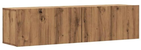 vidaXL Mobile TV a Parete Rovere Artigianale 120x30x30cm in Truciolato, Mobile TV a Parete, Mobile per dispositivi multimediali, consolle Porta TV