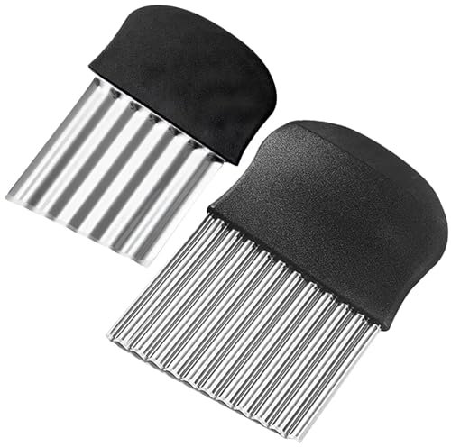 Taglia-onda, 2 pezzi, coltello ondulato, coltello ondulato per bambini, tagliapatate, patate, frutta, cetrioli