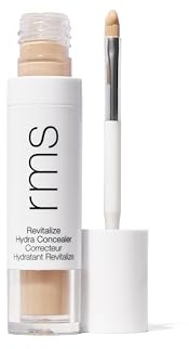 RMS Beauty Revitalize Hydra Concealer, Medium Coverage Hydrating Liquid Complexion Perfector, Skincare-Infused Lightweight and Creaseproof with Built-In Brush Applicator (CN07)