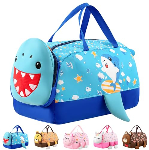 Bolsa de Viaje Niño, 21 L Grande Travel Bag Fin de Semana, Bolsa de Natación para Playa para Viajes Cortos, Deportes Actividades Físicas, Playas
