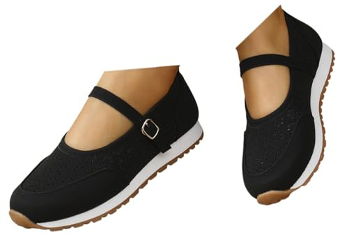 Onsoyours Mocassini da Donna Scarpe Tradizionali Basse Ballerine Morbide e Confortevoli A Nero 43 EU
