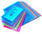 Rapesco 1499 Pochette à Bouton Pression, A5, Couleurs Transparentes Assorties, Lot de 50