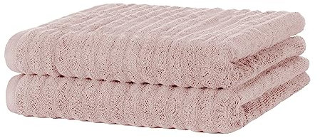 Merana Oslo Handtuch Set | schnelltrocknend, weich & fusselfrei | Frottier Luxus Qualität | 100% Baumwolle Frottee | Oeko-TEX | 590 GSM | Badetuch & Duschtuch | Rosa (2 x Duschtücher 70x140cm)