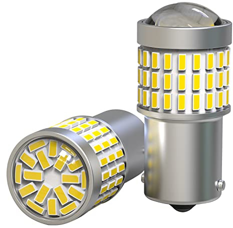 OBOLED P21W 1156 LED Bombilla 78SMD Super Brillante BA15S 382 para RV Interiores Luces Coche Marcha Atrás Antiniebla Traseras Freno DRL Diurnas Señal de Giro Luz 12V 24V 6500K Blanco 2Pcs