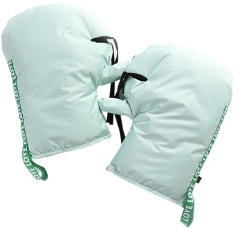 ZOLULA Manchons Vélo Guidon 1 Paire Coupe-Vent imperméable à la Pluie Hiver Garder au Chaud Guidon poignée Garde Couverture Gants for Moto Scooter vélo vélo (Color : Green, Size : M)