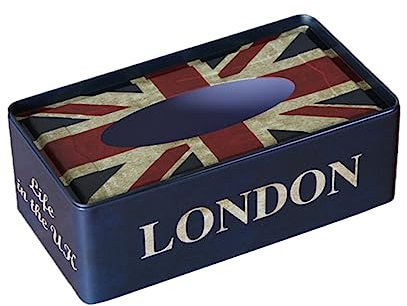 Mobestech Schmiedeeisen Papier Taschentuch-Aufbewahrungskoffer Rechteckiger Taschentuchbehälter Geschenk zum einzug Geschenke für den einzug Papierhandtuchhalter fürs Auto