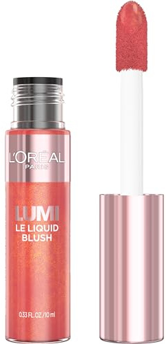 L'Oreal Paris True Match Lumi Le Liquid Blush, Intense Lightweight Blush Formula With Liquid Pigments, Glowy Gold Pink, 0.33 Fl Oz