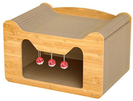 Kratztonne FüR Katzen Sogar EIN Kratzbaum Ist EIN Katzennest, Katzenhaus Holz Gratis Glockenball Bei Bestellung, Kratzbretter Katze KatzenhöHle Outdoor