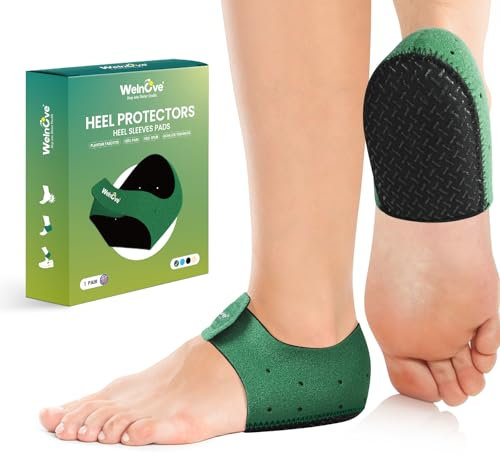 Protector de talón para fascitis plantar para zapatos - Welnove Antideslizante Heel Cups for Women Men Heels Spur Pain Relief - Almohadillas de talón para tendinitis de Aquiles Dry Cracked Heel