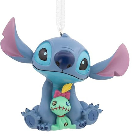 Hallmark Adorno de Stitch and Scrump, decoración de árbol de Lilo y Stitch, Adorno Colgante de Disney, Adorno Colgante de Navidad, Regalos para Navidad