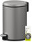 EKO Serene Step Bin, 3L Round Small Bin with Removable Inner Liner for Bedroom & Bathroom, Pedal Bin for Rubbish and Waste, Titanium Grey