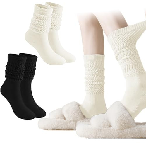 Moonlight Miles Knee High Socks, Thick Slouch Socks Women, Long Soft Scrunchy Boot Socks Women for Winter Leg Warmers