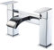 Bath Mixer tap,Luckyhome Waterfall Tub Taps Square Bathroom Bath Tap Brass Mixers Faucet Chrome