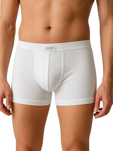 Liabel Boxer Uomo Cotone Elasticizzato (Confezione da 6) Mutande Uomo Boxer in Cotone Bielastico – Taglie M-XXL