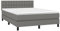 vidaXL Boxspringbett mit Matratze Doppelbett Polsterbett Bettgestell Lattenrost Bett Bettrahmen Hotelbett Schlafzimmerbett Dunkelgrau 140x200cm Stoff