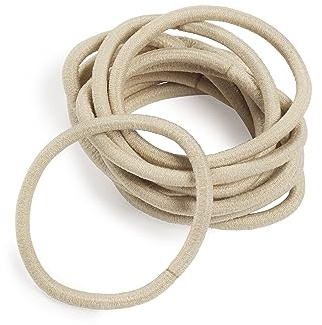 Manicare Hair Bands, Pack Of 12 Blonde Bobbles, Ponytail Holder, Snag Free Elastic Hair Ties, Metal Free No Damage Gentle On The Hair, Thick Bands Suitable For All Hair Types