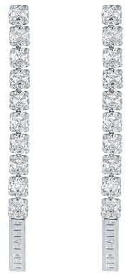 Ted Baker Mellsie Tennis Crystal Drop Earrings For Women (Silver/Crystal)