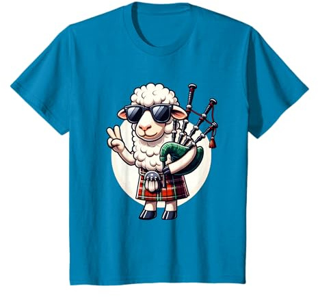 Mouton Amusant Portant Un Kilt à Motif écossais Cornemuse T-Shirt