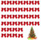 KARELLS Fiocchi di Natale,Fiocchi di Nastro di Natale Rossi,36pc Fiocchi Nastro di Natalizio,Fiocco di Natale Capelli,Mini Fiocchi Decorativi,Fiocco Rosso Nodo,Addobbi Fiocco per Albero di Natale