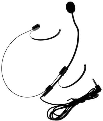 DRESSOOS Micrófono De Diadema Negro para Actuaciones, Micrófono para Cantar y Hablar Amplificador De Voz, Diseño Profesional para Presentadores y Artistas Escenarios