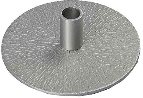 Kerzenleuchter für ganz dünne Kerzen Ø 13 mm auf Sternplatte mit Kerzentülle in Silber