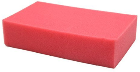 Spugna rettangolare per pulizia auto, colore: rosso