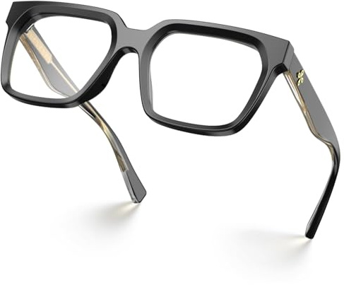 VISOONE Rectangle TR90 Blue Light Blocking Glasses Computer Eyewear with Preppy Look for Women and Men Cougar
