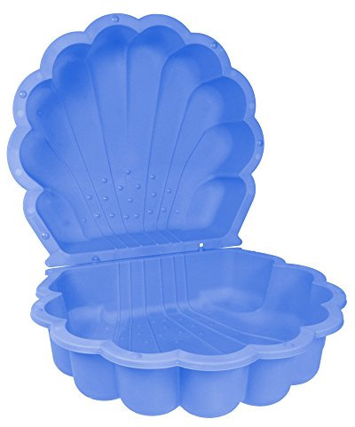 Ondis24 Conchiglia d'acqua per sabbiera, 2 pezzi, in plastica con coperchio (87 cm, blu)