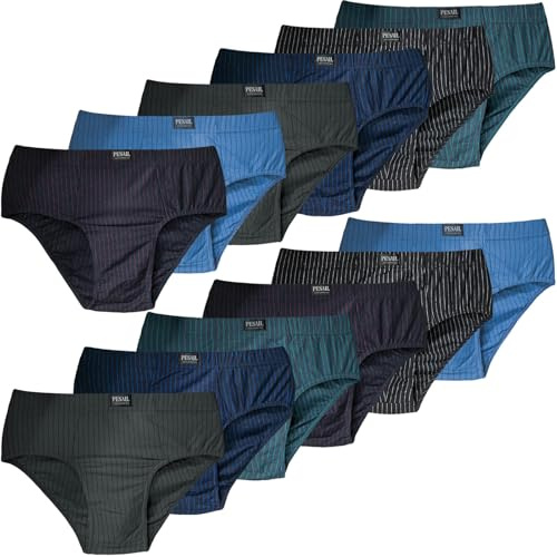 Pesail Lot de 10 slips pour homme en coton, taille M-10XL, sous-vêtements confortables, sans étiquette qui gratte