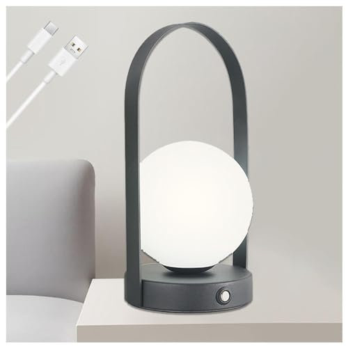 ARTSIM Dimmerabile Lampada LED Ricaricabile, Lampada Da Scrivania 2000mah Con Type-C E Dimmerazione a Sfioramento, Lampada Senza Fili Per Camere Da Letto E Camerette,A