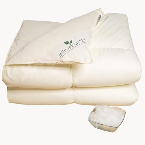 allnatura Daunen Bettdecke ANSARA 135x200 - Ganzjahresdecke mit optimalen Isolationseigenschaften - 90% Daunen und 10% Federn Klasse 1 - Downpass - Made in Germany