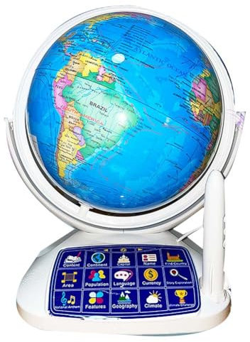 Yominerr Globo AR per l'educazione dei bambini, mappamondo interattivo parlante, apprendimento della prima , globo luminoso integrato con costellazione