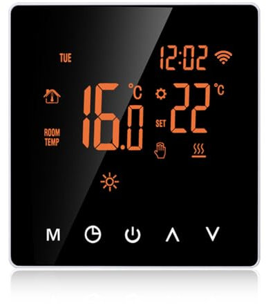 CONENTOOL Smart Thermostate mit WLAN und Bluetooth Technologie, Programmierbar LCD Digital Raumthermostat Fußbodenheizung, Vielseitige Modi LED Wandheizung, Homematic Wandthermostat