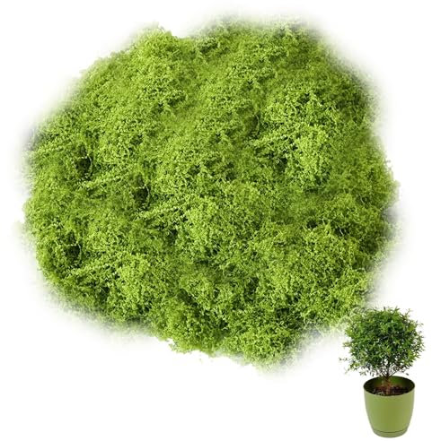 100g Fake Moss,Artificial Moss for Indoor Plant Pots,Natural Dark Green Faux moss Balls,Decorative Artificial Plants,for Wreath Making/Floristry/Crafts/Arts/Home/Garden/Patio/Easter Decorations