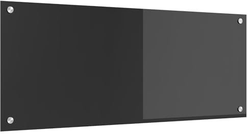 vidaXL Küchenrückwand Dunkelgrau 100x40x0,6 cm Hartglas