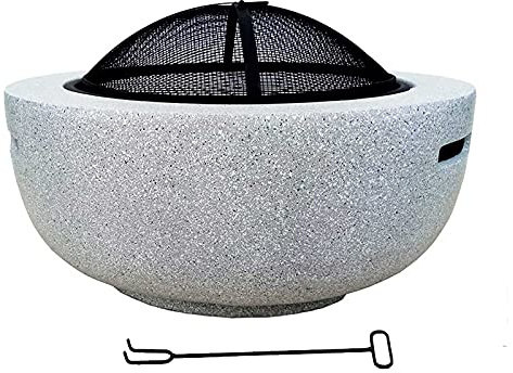 ZJFHEYUO Pozzo del Fuoco per Esterni, pozzo del Fuoco Rotondo a Carbone - Riscaldatori da Giardino per Esterni, caminetti a Legna - Pozzi del Fuoco per Barbecue per Campeggio/risc