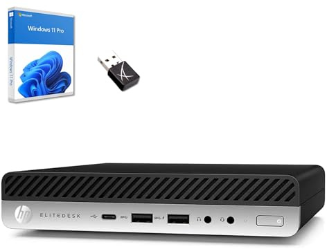 HP EliteDesk 800 G5 Mini Intel i5 9500t 6-Thread | 16 GB RAM | 512 GB SSD | Business Office Multimedia Computer mit 24 Monaten Garantie! USB 3.0 | WLAN | Windows 11 Prof. 64-Bit inkl USB Stick