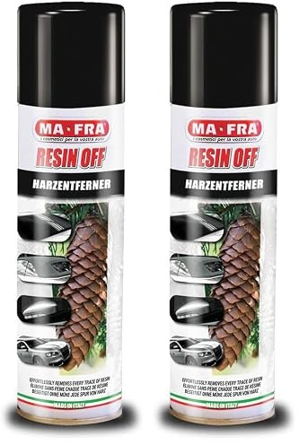 Mafra, Resin Off, Elimina la Resina Cristalizada y Los Restos de Sal de la Carrocería Sin Dañar las Piezas Tratadas, 250 ml (Paquete de 2)