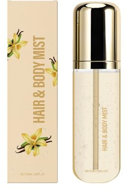 Spray corporel à la vanille pour femmes – Spray léger et longue tenue pour les cheveux et le corps, enrichi en huile essentielle de vanille, au parfum rafraîchissant pour tous types de peau. (1pcs)