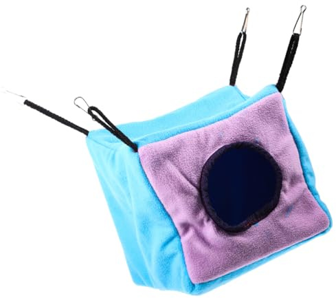 Veemoon Jaula Colgante Doble Capa para Mascotas Pequeñas, Hamaca Cálida y Escondite, Cama de Algodón para Hámster, Rata y Hurón, Accesorio para Jaulas, Suministros para Roedores