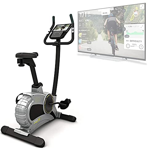 Bluefin Fitness Bicicleta Estática Tour 5.0 Equipo de Gimnasio Casero/Kinomap/Video Streaming en Directo/Bluetooh/Aplicación para Smartphone