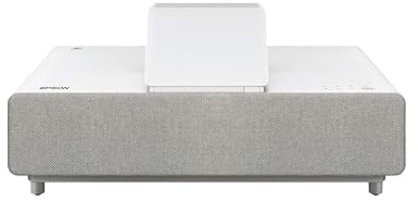 Epson EpiqVision Ultra LS500 Laser Ultra Short Throw Projector, 4000 lumens, 4K PRO-UHD, HDR, Android TV, Google Assistant, HDMI 2.0, Built-in Speakers, Sports, Gaming, Movies & Streaming – White