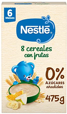 Nestle Papilla 8 Cereales con Frutas, 475 g
